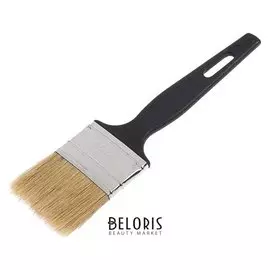 Кисть плоская "Акор" стандарт, 50х6 мм, ручка пластик, натуральная щетина