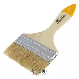 Кисть плоская Hobbi/remocolor любитель, 100 мм, ручка дерево, натуральная щетина