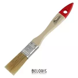 Кисть плоская Hobbi/remocolor стандарт, 19 мм, ручка дерево, натуральная щетина