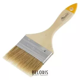 Кисть плоская Hobbii/remocolor любитель, 75 мм, ручка дерево, натуральная щетина