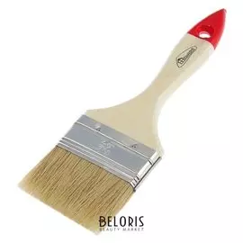 Кисть плоская Hobbii/remocolor стандарт, 63 мм, ручка дерево, натуральная щетина