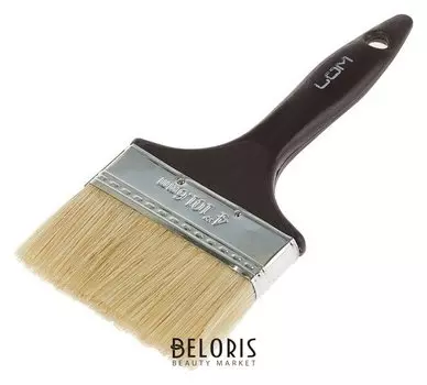 Кисть плоская Lom, натуральная щетина, пластиковая ручка, 4", 100 мм