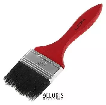 Кисть плоская Lom, смешанная щетина, деревянная ручка, 2.5", 63 мм