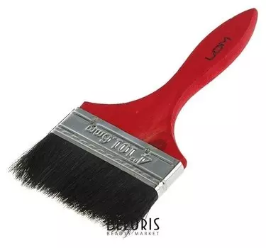 Кисть плоская Lom, смешанная щетина, деревянная ручка, 4", 100 мм