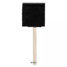 Кисть плоская, поролон, 60 мм, деревянная ручка