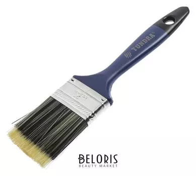 Кисть плоская Tundra, искусственная щетина, пластиковая ручка, 2", 50 мм