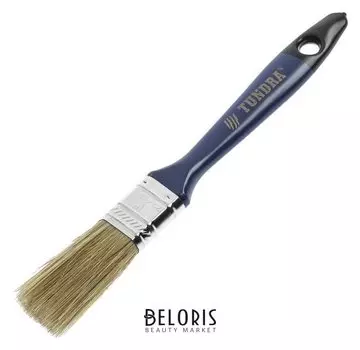 Кисть плоская Tundra, натуральная щетина, пластиковая ручка, 1", 25 мм