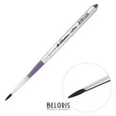 Кисть соболь круглая № 3, D-3.0 мм, L-13 мм, в металлическом футляре (Карманная)