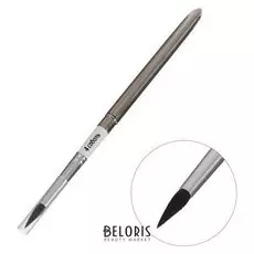 Кисть соболь круглая "Иконописная школа" № 4, D-4.5 мм, L-17 мм, в металлическом футляре (Карманная)