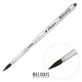 Кисть соболь круглая "Иконописная школа" № 5, D-5.0 мм, L-21 мм, в металлическом футляре (Карманная)