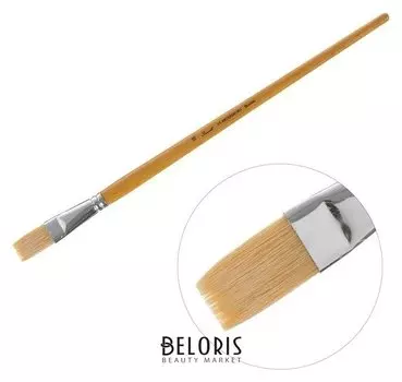 Кисть «Сонет» №10, щетина, плоская, длинная ручка, D=17 мм