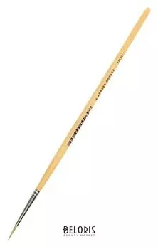 Кисть «Сонет» № 1, колонок, круглая, короткая ручка, D=1.5 мм, покрытая лаком