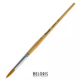 Кисть «Сонет» № 5, синтетика, круглая, короткая ручка, D=5 мм, покрытая лаком