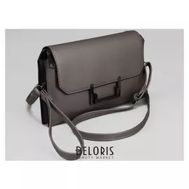 Клатч женский, 2 отдела на молнии, с ручкой, регулируемый ремень, цвет бронзовый