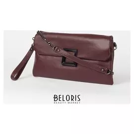 Клатч женский, отдел на молнии, наружный карман, с ручкой, длинная цепь, цвет бордовый