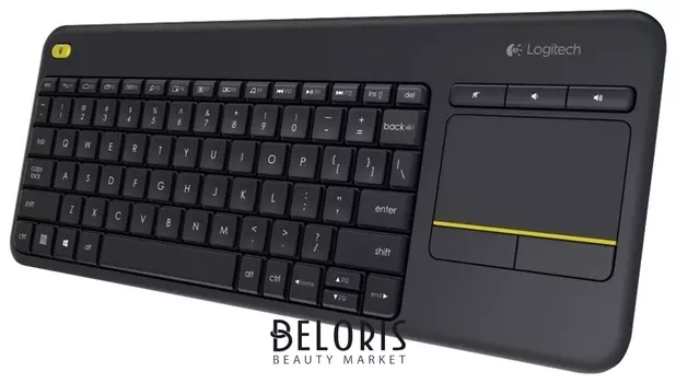Клавиатура беспроводная LOGITECH K400, 85 клавиш, USB, чёрная