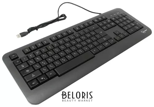 Клавиатура проводная с подсветкой клавиш GEMBIRD KB-230L, USB, 104 клавиши, с подсветкой, черная