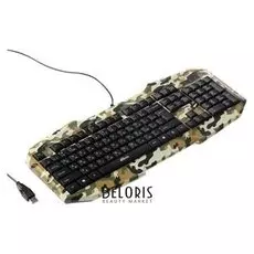 Клавиатура Ritmix Rkb-550 Khaki, игровая, проводная, мембранная, подсветка, Usb, хаки