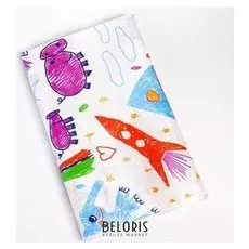 Клеенка 68*100 см., арт. 9899, пвх, с окантовкой, с рисунком "Каляки маляки"