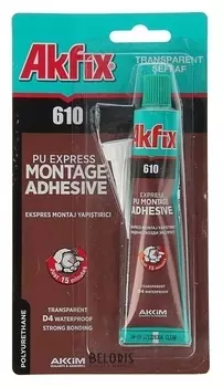 Клей Akfix 610 "Жидкие гвозди", полиуретановый, супербыстрый, 50 мл