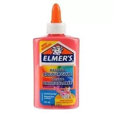 Клей канцелярский 177г Elmers "Colour Glue", 147мл для слаймов, розовый, непрозр 2109491
