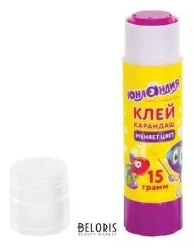 Клей-карандаш цветной "ЮНЛАНДИК И ХАМЕЛЕОН", обесцвечивающийся после высыхания