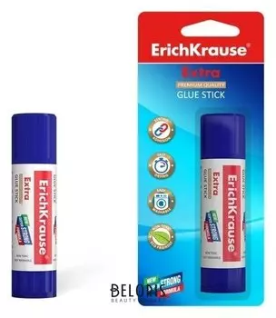 Клeй-карандаш PVP 15 г, Erich Krause Extra, в блистере