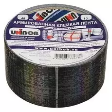 Клейкая лента Unibob армированная чёрная 48мм х 10м