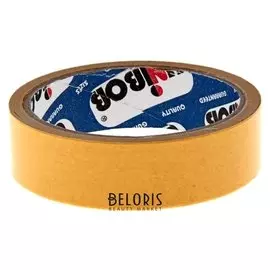 Клейкая лента Unibob двухсторонняя белая основа 25мм х10м