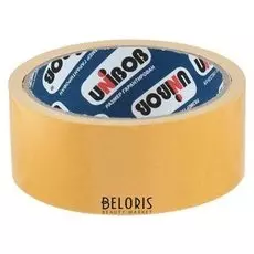 Клейкая лента Unibob двухсторонняя белая основа 38ммх10м