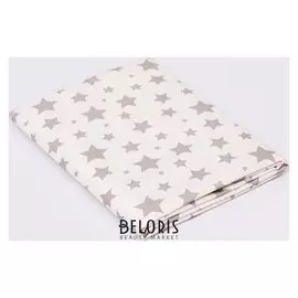 Клеёнка-наматрасник с резинками-держателями, с рисунком "Серые звезды"