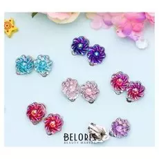 Клипсы детские "Выбражулька" цветы блестящие