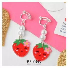 Клипсы детские "Выбражулька" фруктики, форма цветные