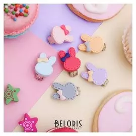 Клипсы детские "Выбражулька" зайчик с бантиком