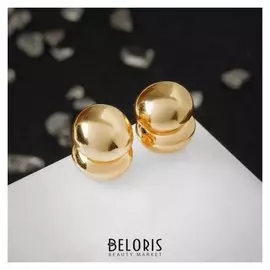 Клипсы металл "Пуссеты" шарик, цвет золото