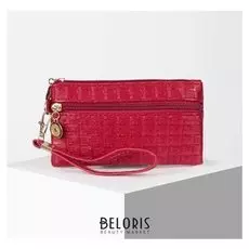 Ключница, 2 отдела на молнии, цвет красный