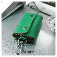 Ключница, 7 карабинов, цвет зелёный