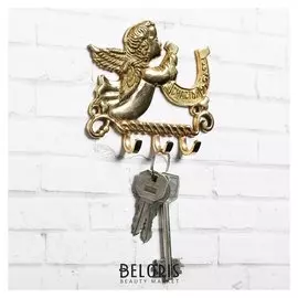 Ключница Ангел с подковой 10 х 8 см
