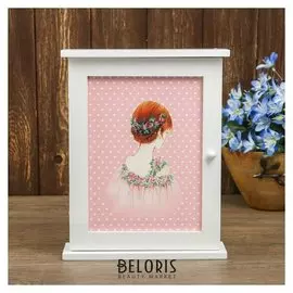 Ключница 6 крючков Романтичная натура 28х22х6,5 см