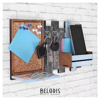 Ключница деревянная с полкой Целей и побед