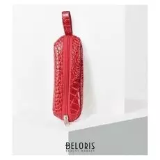 Ключница, отдел на молнии, кольцо, цвет красный