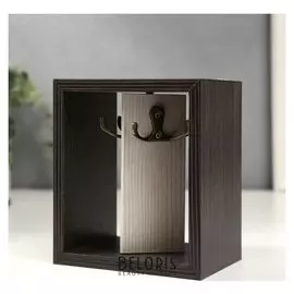 Ключница открытая "Венге-акация" 15х13х9,5 см