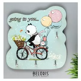 Ключница Панда на велосипеде