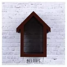 Ключница-полка Домик малая, 2 крючка