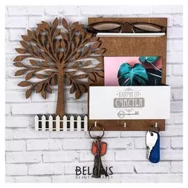 Ключница с полкой Дерево