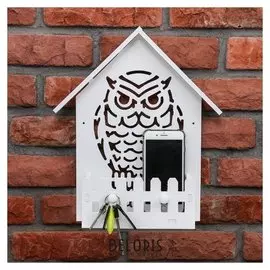 Ключница с полкой Сова