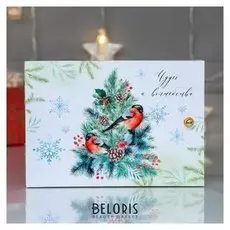 Ключница "Снегири" 17х12 см