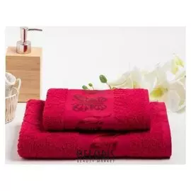 КМП в коробке Fiesta Cotonn Butterfly 50х90,70х130 см, черри, хлопок 100%, 400г/м2