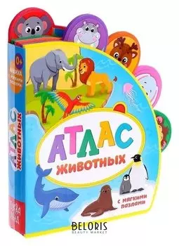 Книга с мягкими пазлами «Атлас животных» ЭВА (Eva), 12 стр.