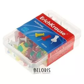 Кнопки силовые цветные 100 штук Erich Krause в евробоксе 19749